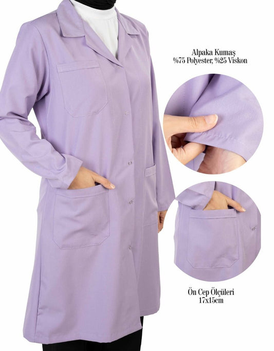 Kadın İş Önlükleri - Lila - istecanta.com