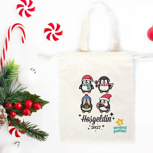 Yılbaşı Hediye Fikirleri - 15,5x20 cm Tek Tutma Kısa Kulp (Özelleştirilebilir) - detay görünüm