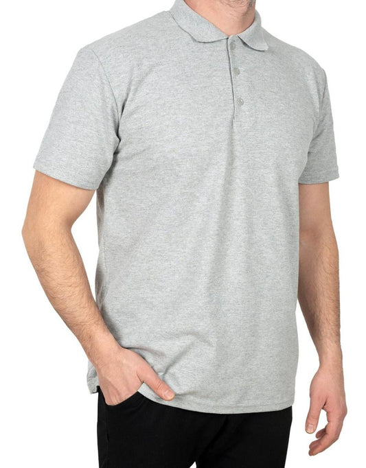 Toptan Polo Yaka Tişört Gri Renk - istecanta.com
