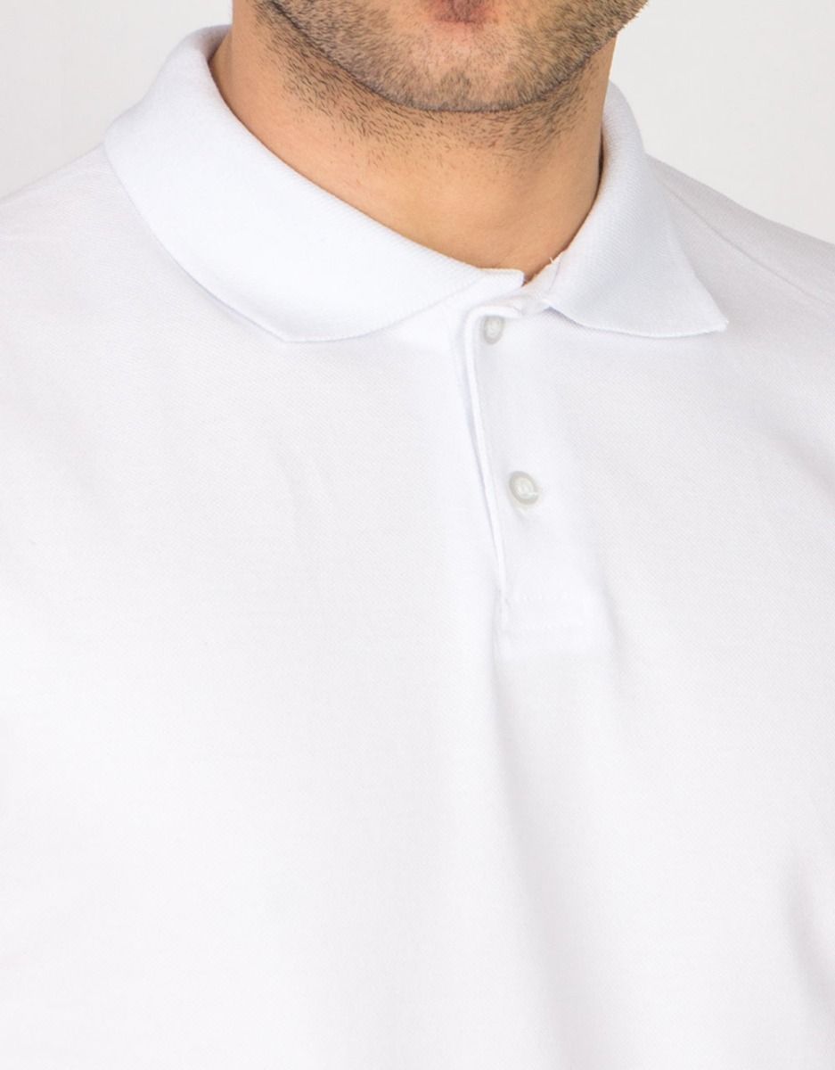 Polo Yaka Beyaz Tişört - Dijital Baskılı - istecanta.com