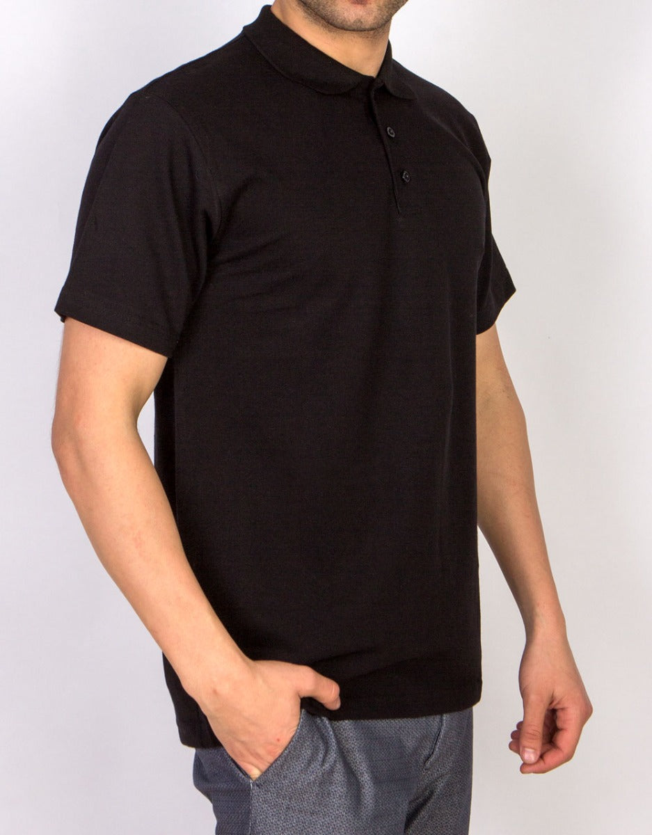 Polo Yaka Tişört Siyah - istecanta.com