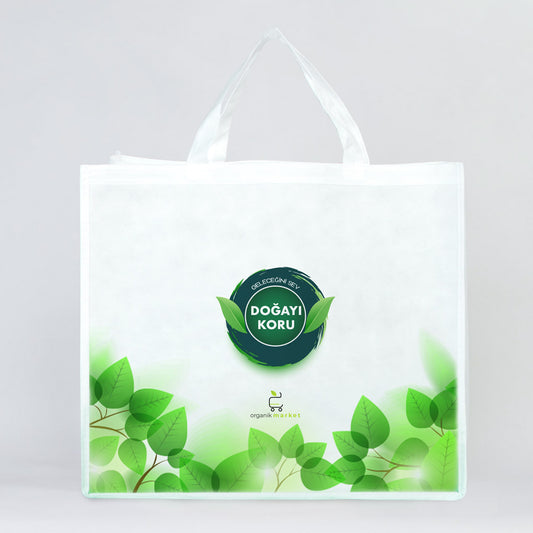 Promosyon Beyaz Tela Çanta - Market Çantası - istecanta.com