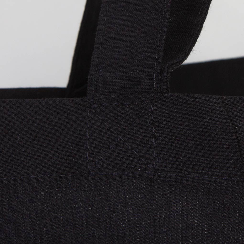 Promosyon Bez Çanta -Cift Kulplu Siyah Alışveriş Çantası - istecanta.com