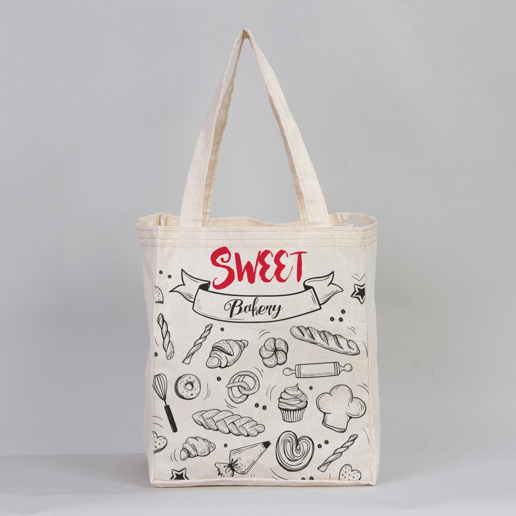 Promosyon Bez Çanta - Pastane 2 Renk Baskılı - istecanta.com