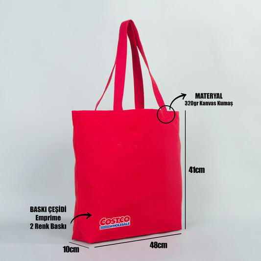 Promosyon Katlanabilir Kırmızı Alışveriş Çantası - istecanta.com