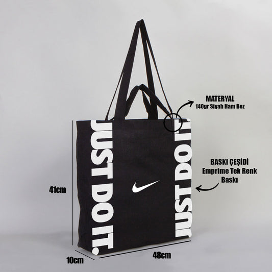 Promosyon Siyah Çift Kulplu Bez Çanta - Ayakkabı Çantası - istecanta.com