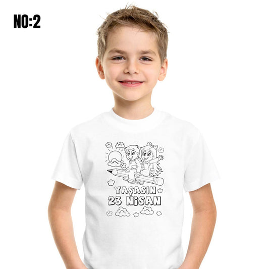 23 Nisan Boyanabilir Promosyon Tişört - istecanta.com