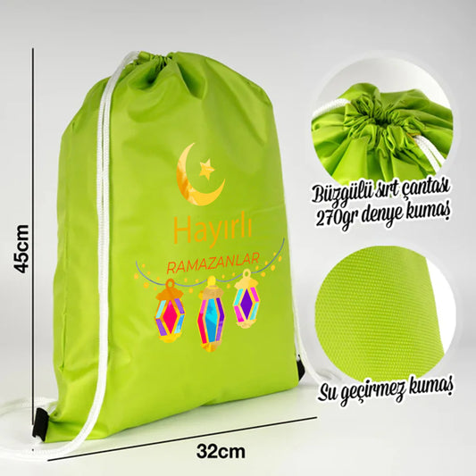 32x45 cm Yeşil İmperteks Sırt Çantası - Bayram Çantam - detay görünüm