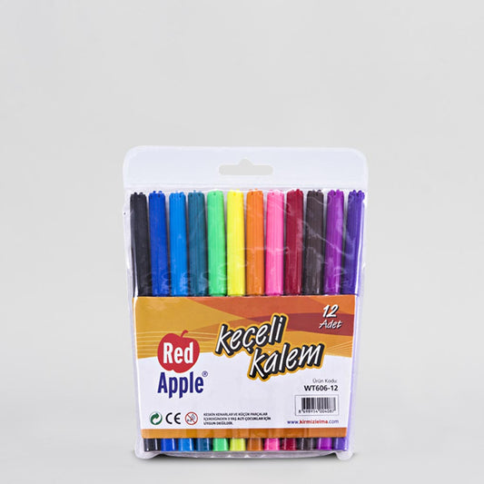 Red Apple Keçeli Kalem 12'li - istecanta.com