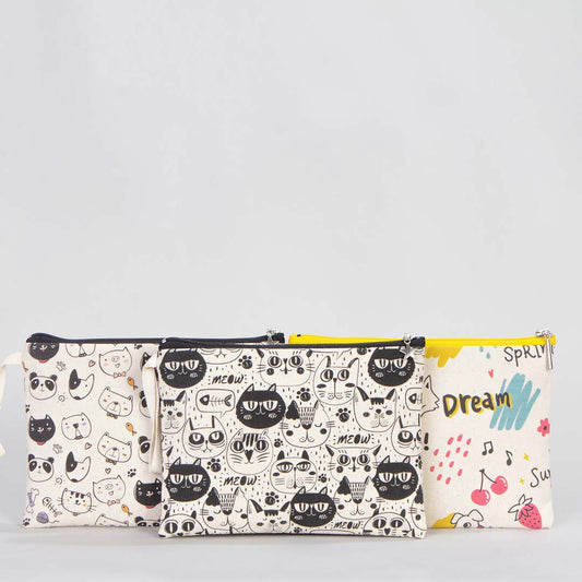 Animals Baskılı Clutch Set - Her Üründen 1 Adet - istecanta.com