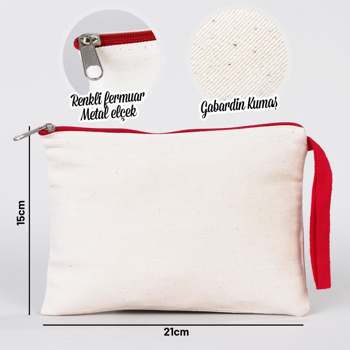 Renkli Fermuar Clutch Seti (Özelleştirilebilir) - istecanta.com