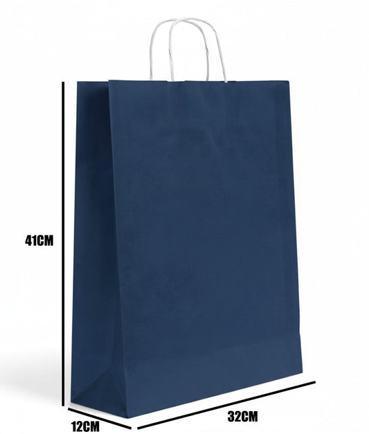 Burgu Saplı Renkli Kraft Kağıt Çanta Min 1000 adet