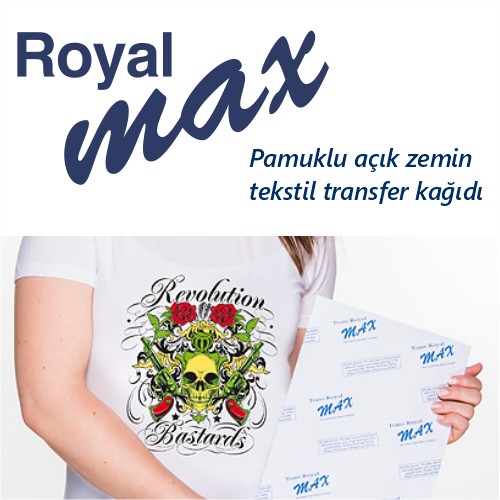 Trans Royal Max 120GR Pamuk Transfer Baskı Kağıdı 100LÜPAKET A3 - istecanta.com