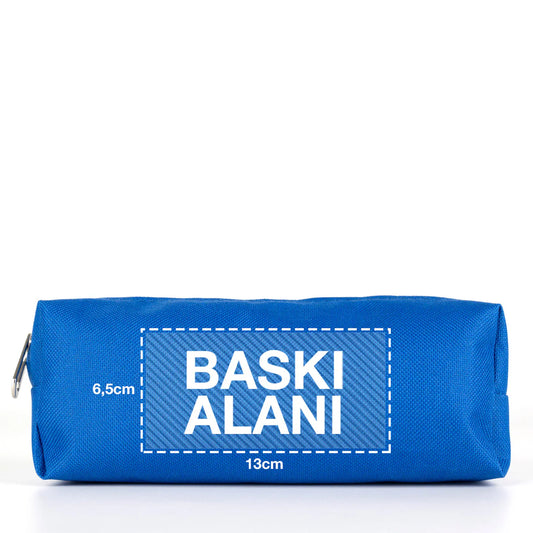 Kalemlik Okul Promosyon Kalem Çantası Mavi (Özelleştirilebilir)