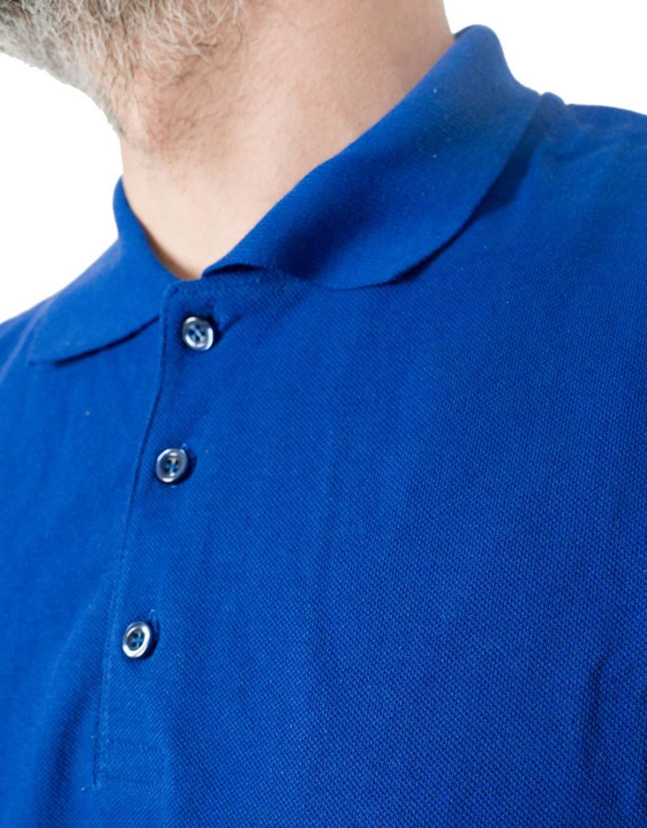 Polo Yaka Mavi Tişört - Dijital Baskılı - istecanta.com