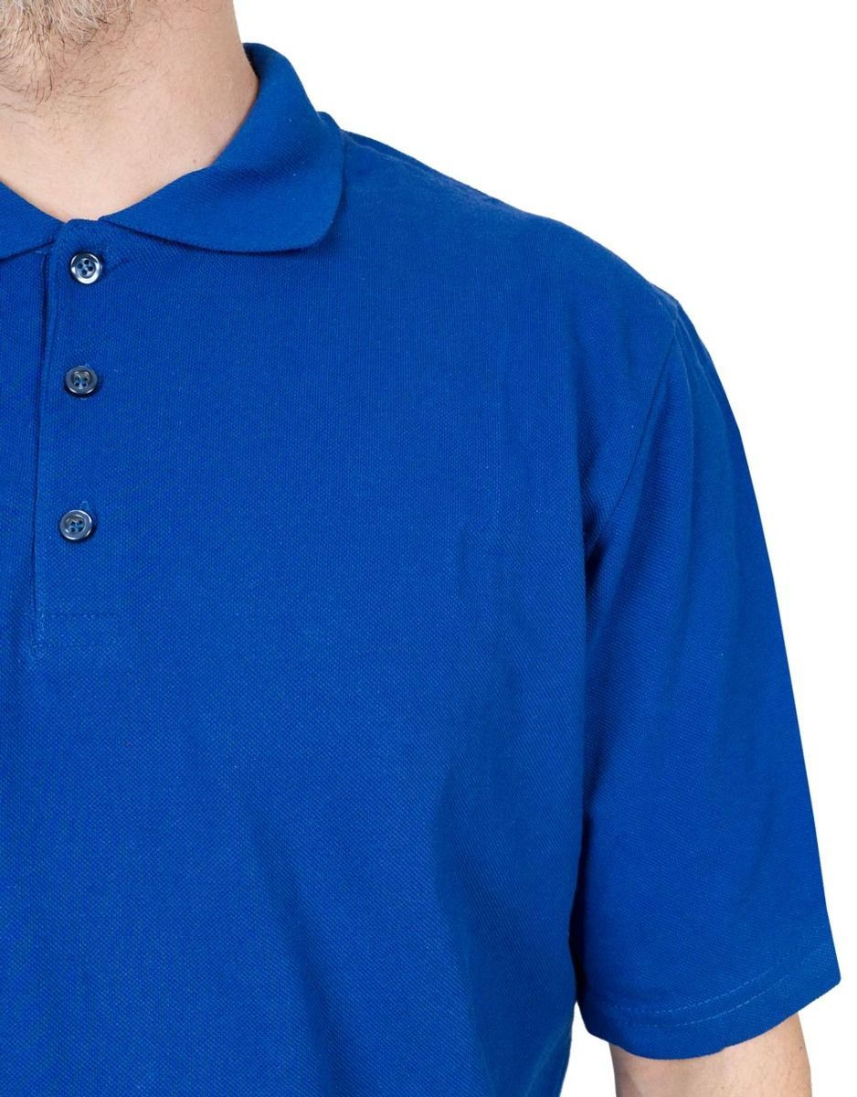 Polo Yaka Mavi Tişört - Dijital Baskılı - istecanta.com