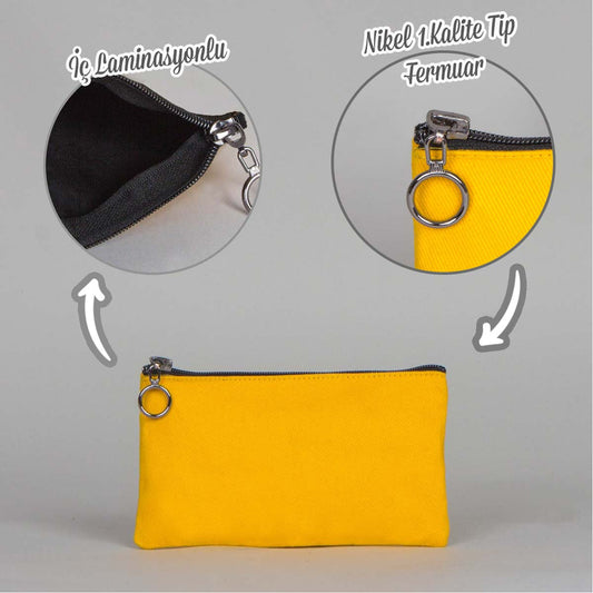 Gala Kalemlik Clutch Sarı Renk 18x10 cm - istecanta.com