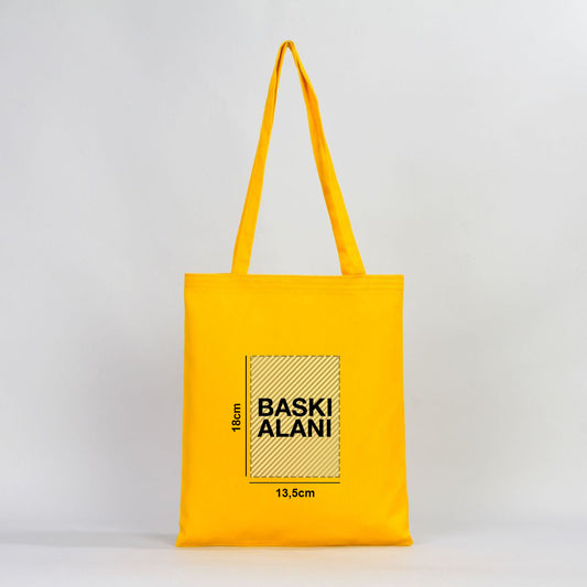 Gabardin Bez Çanta Sarı 35x40 cm (Özelleştirilebilir) - istecanta.com