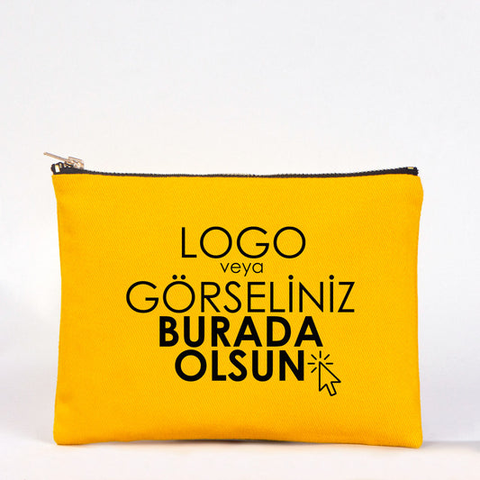 Star Clutch 21x15 Sarı - Metal Fermuar(Özelleştirilebilir) - istecanta.com