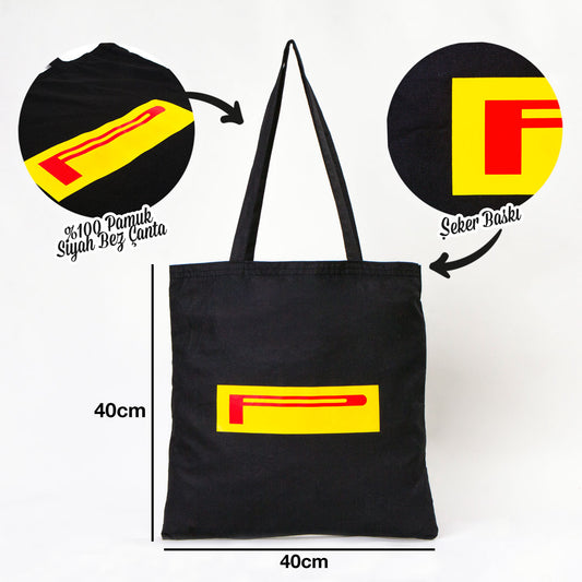 Promosyon Siyah Hambez Çanta - 40x40 cm - istecanta.com