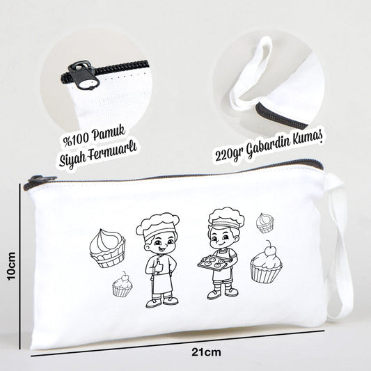 Boyanabilir Bez Kalemlik - Minik Şefler - istecanta.com