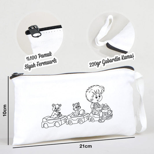 Boyanabilir Bez Kalemlik - Tren Yolculuğu - istecanta.com