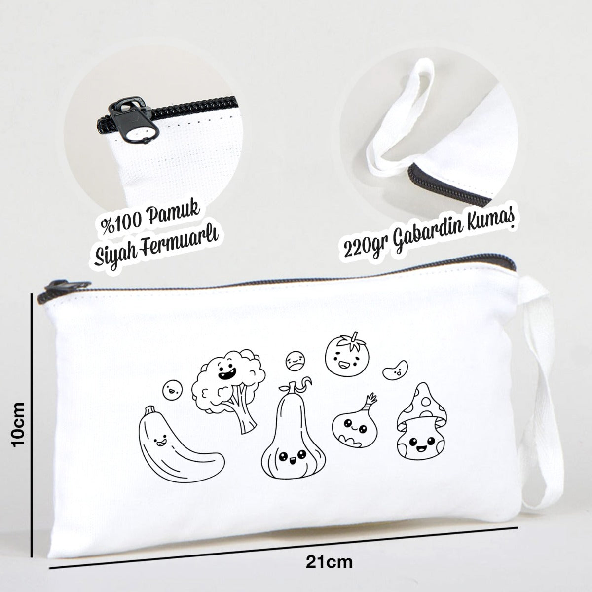 Boyanabilir Bez Kalemlik - Sebzeler - istecanta.com