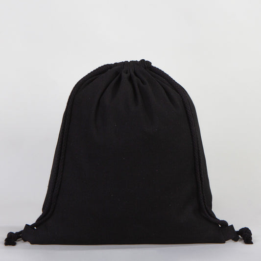 Siyah Bez Sırt Çantası Gabardin - 35x40 cm (Küçük Boy) - istecanta.com