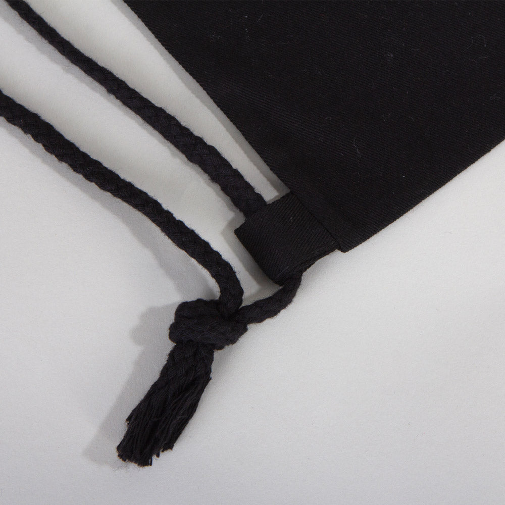 Gabardin Büzgülü Siyah Bez Sırt Çantası 40x50 cm (Özelleştirilebilir) - istecanta.com