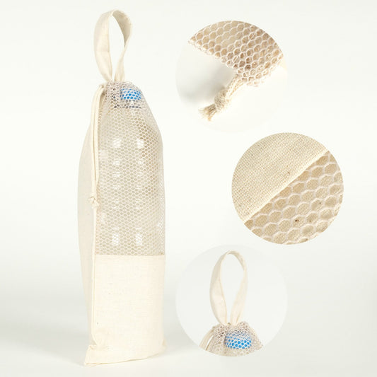 Zeytinyağı Fileli Şişe Çantası - Tek Tutma Kulp 36,5x16 cm - istecanta.com