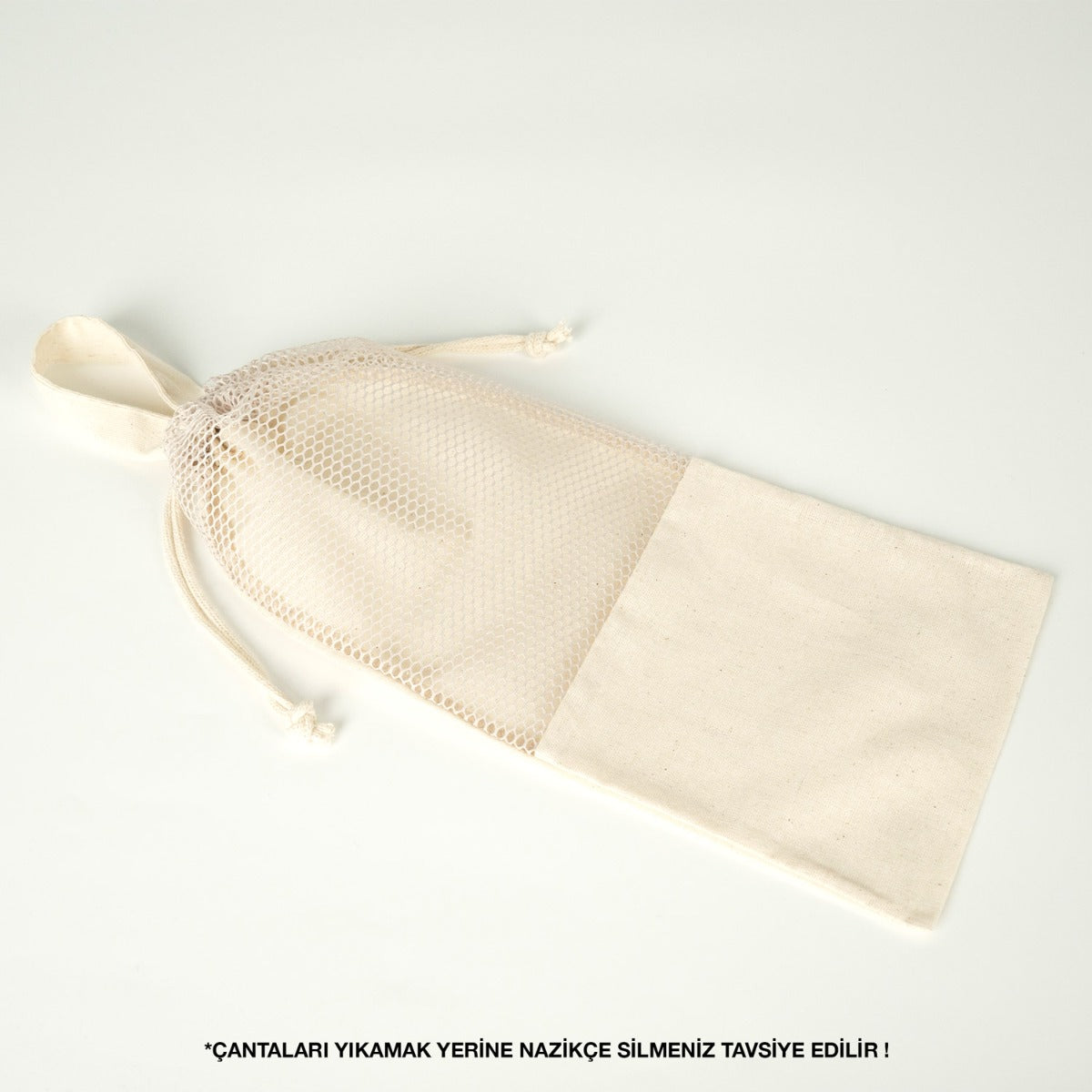 Zeytinyağı Fileli Şişe Çantası - Tek Tutma Kulp 36,5x16 cm - istecanta.com