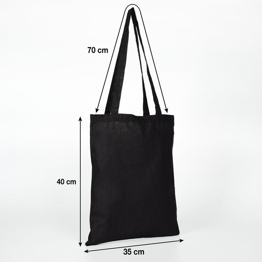 Siyah Ham Bez Çanta 35x40 cm - istecanta.com