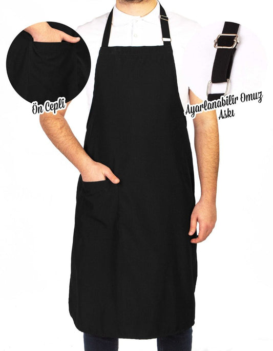 Mutfak Önlüğü - Siyah Ayarlanabilir - istecanta.com
