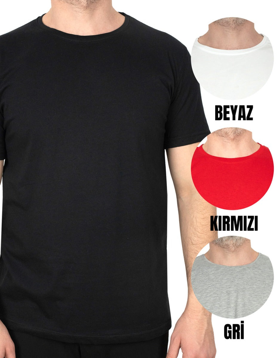 Basic T-shirt Siyah - Baskılı (Özelleştirilebilir) - istecanta.com