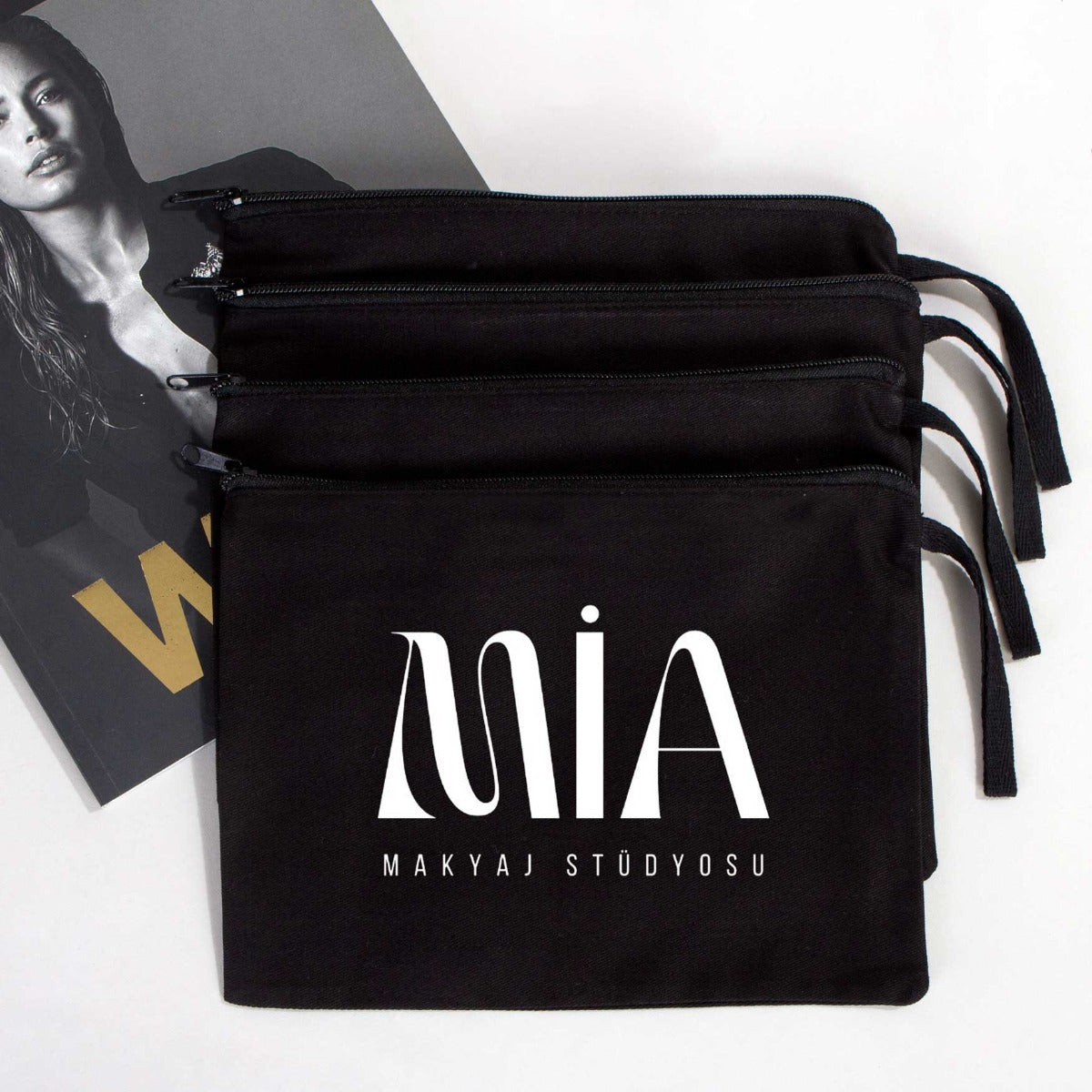 Clutch Astarsız Çanta - Siyah 25x18 cm (Özelleştirilebilir) - istecanta.com