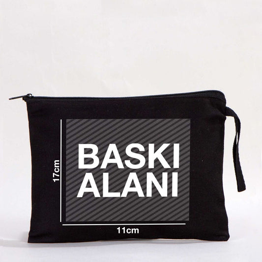 Clutch Astarsız Çanta - Siyah 21x15 cm (Özelleştirilebilir) - istecanta.com