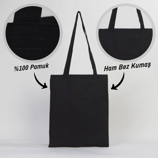 Ham Bez Fuar Çantası 35x40 cm Siyah Renk - istecanta.com