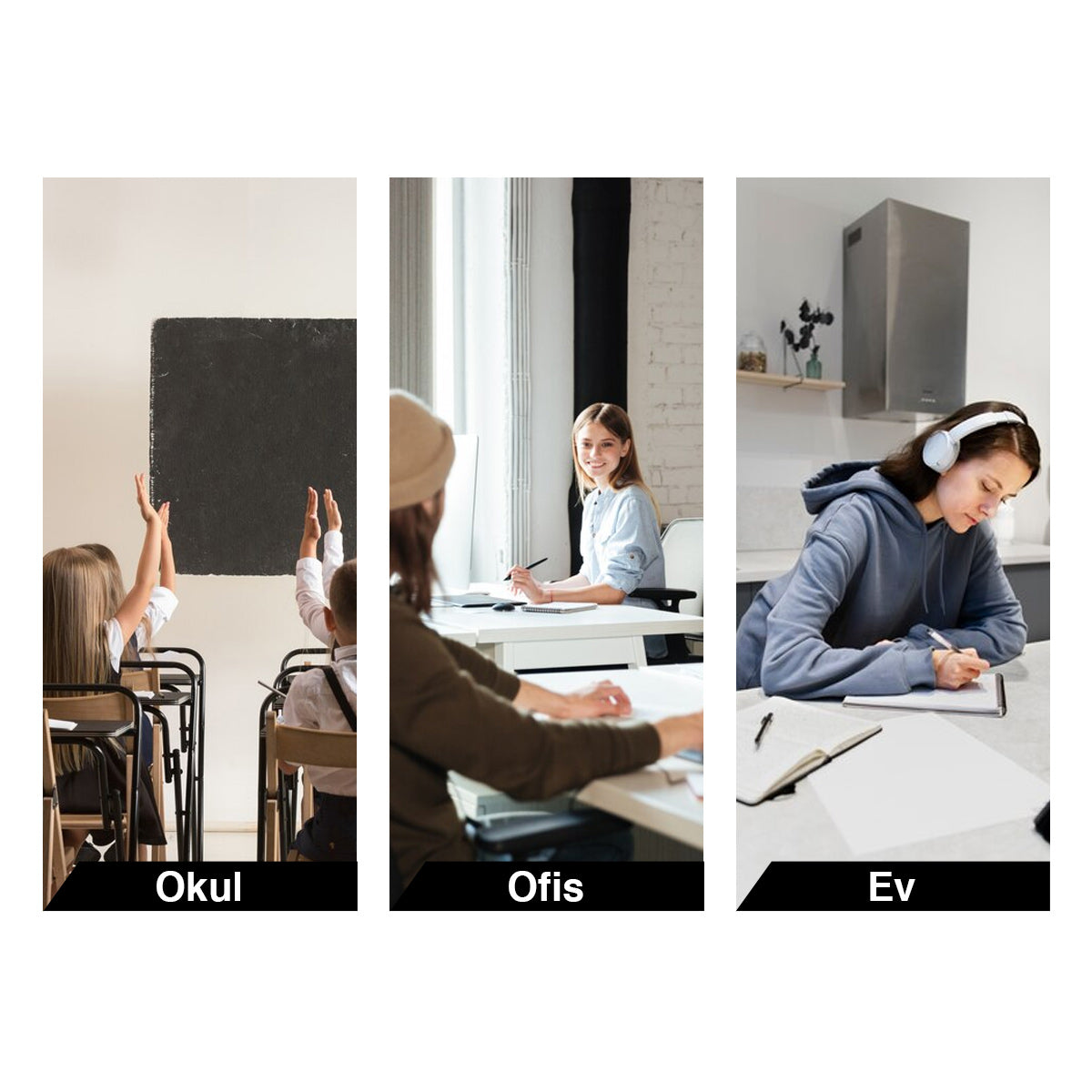 Kanvas Defter Siyah - 14x20 cm - Günlük, Not ve Planlama İçin - Çizgisiz - istecanta.com