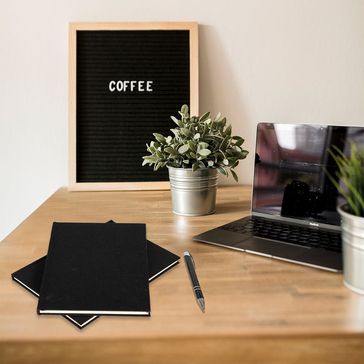 Siyah Kanvas Defter 14x20 cm - Kadınlar Günü Temalı - Logo Baskılı Toptan Hediye - istecanta.com