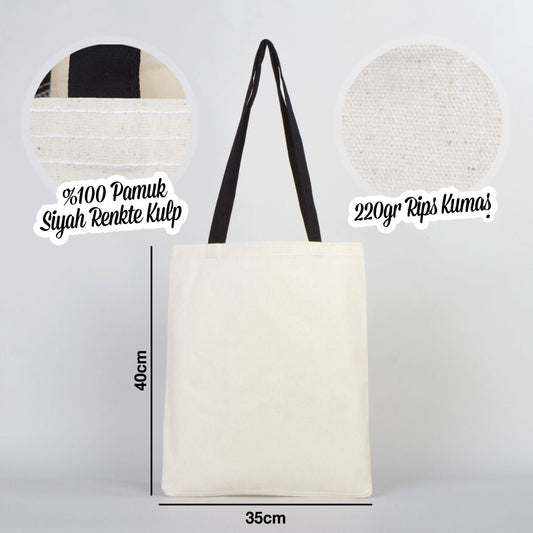 Rips Bez Çanta Siyah Kulp 35x40 cm - istecanta.com