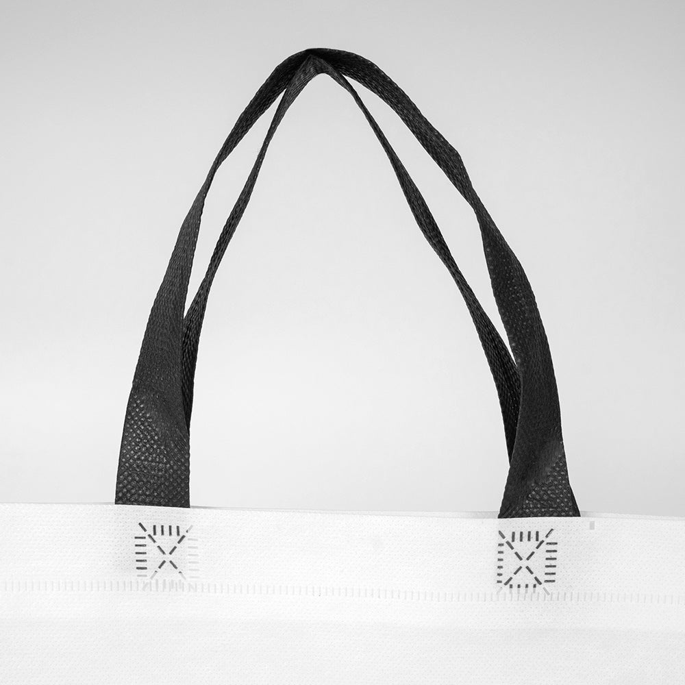 Ultrasonik Tela Çanta - Siyah Kulplu - 45x36x10cm - 1000 Adet Tek Renk Baskı (Özelleştirilebilir) - istecanta.com