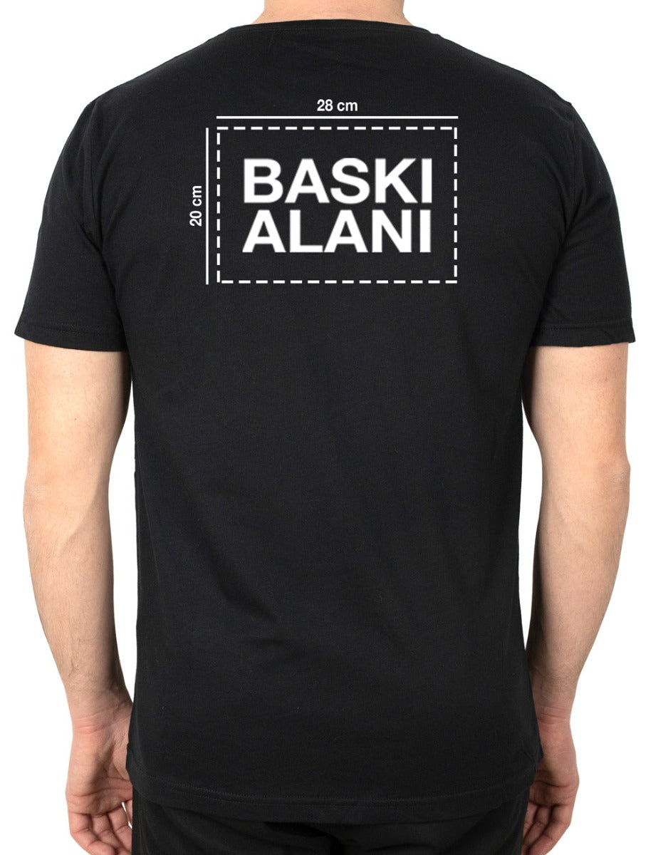 Basic T-shirt Siyah - Baskılı (Özelleştirilebilir) - istecanta.com