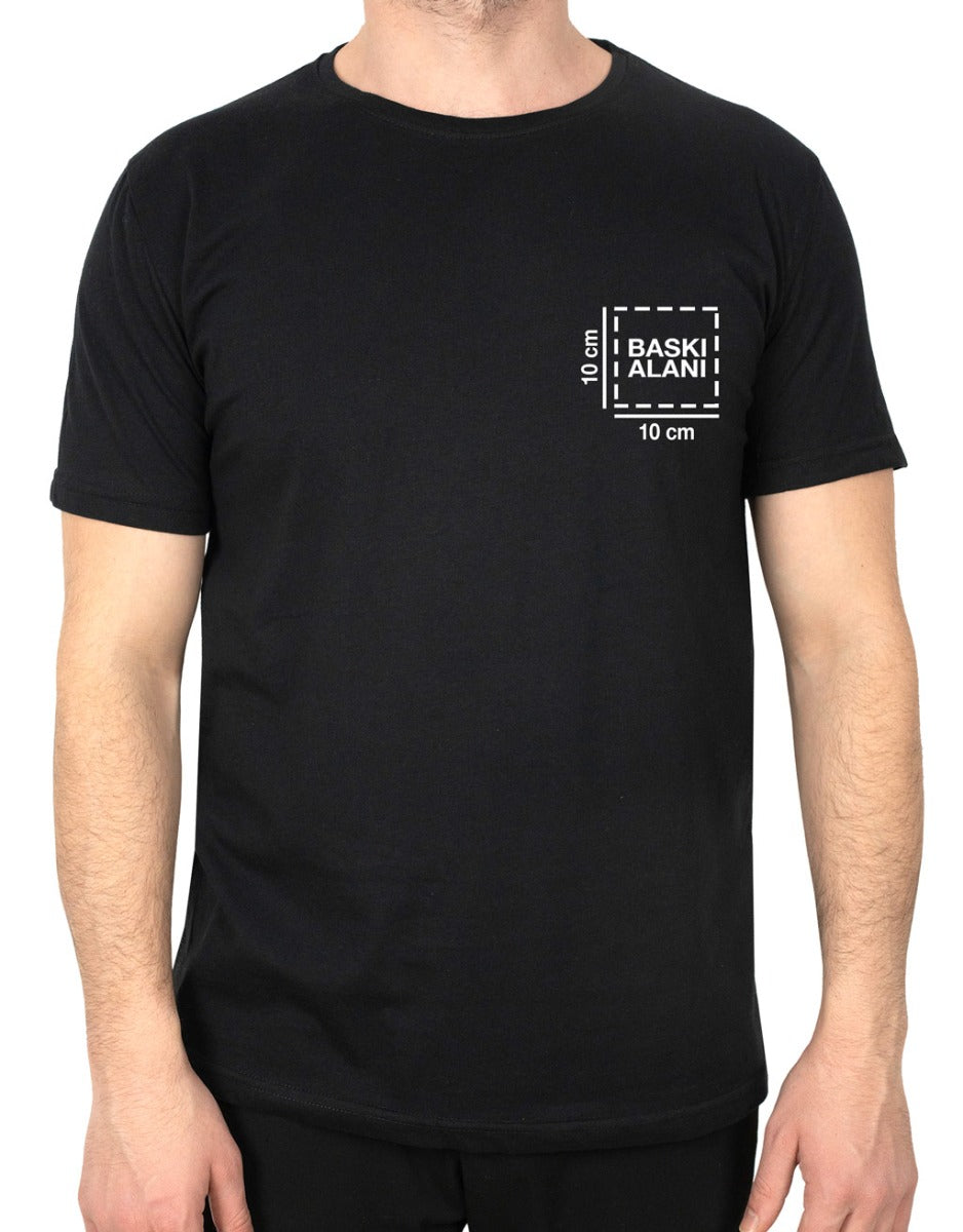 Basic T-shirt Siyah - Baskılı (Özelleştirilebilir) - istecanta.com