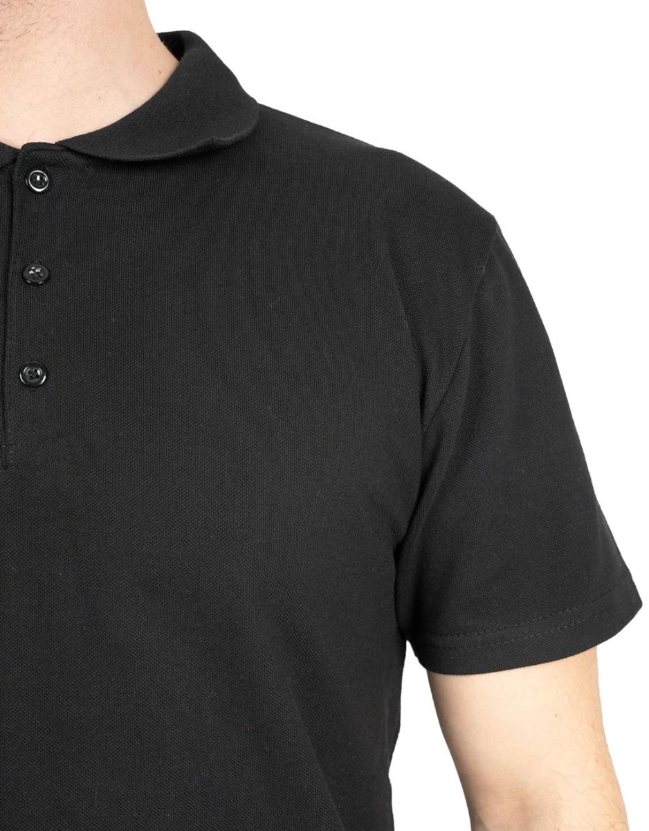 Polo Yaka Siyah Tişört - Dijital Baskılı - istecanta.com
