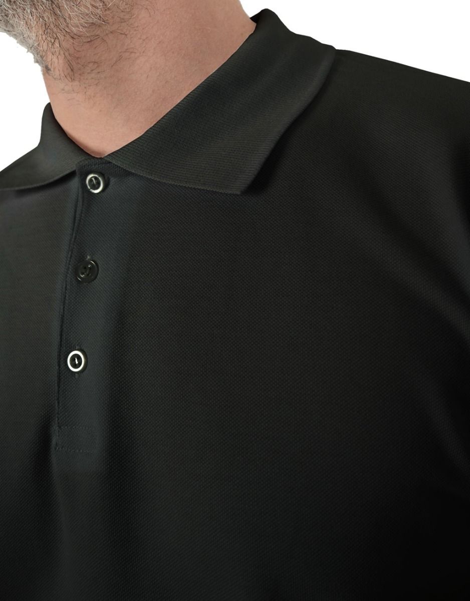 Polo Yaka Siyah Tişört - Dijital Baskılı - istecanta.com