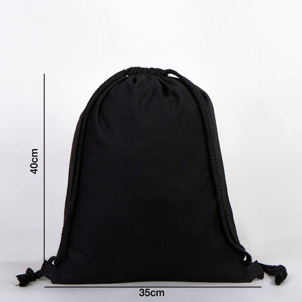 Ham Bez Siyah Bez Sırt Çantası - 35x40 cm (Küçük Boy) - istecanta.com