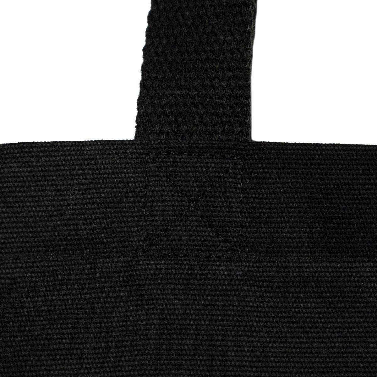 Tam Körüklü Siyah Kanvas Çanta - 35x40x10 cm - Örgü Kulp - istecanta.com