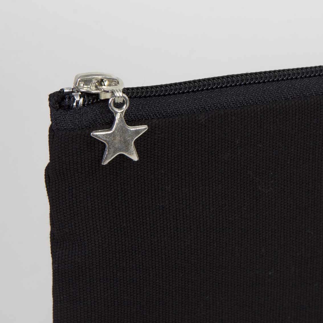 Clutch Kanvas Siyah Çanta (25x18 cm) Astarlı (Özelleştirilebilir) - istecanta.com