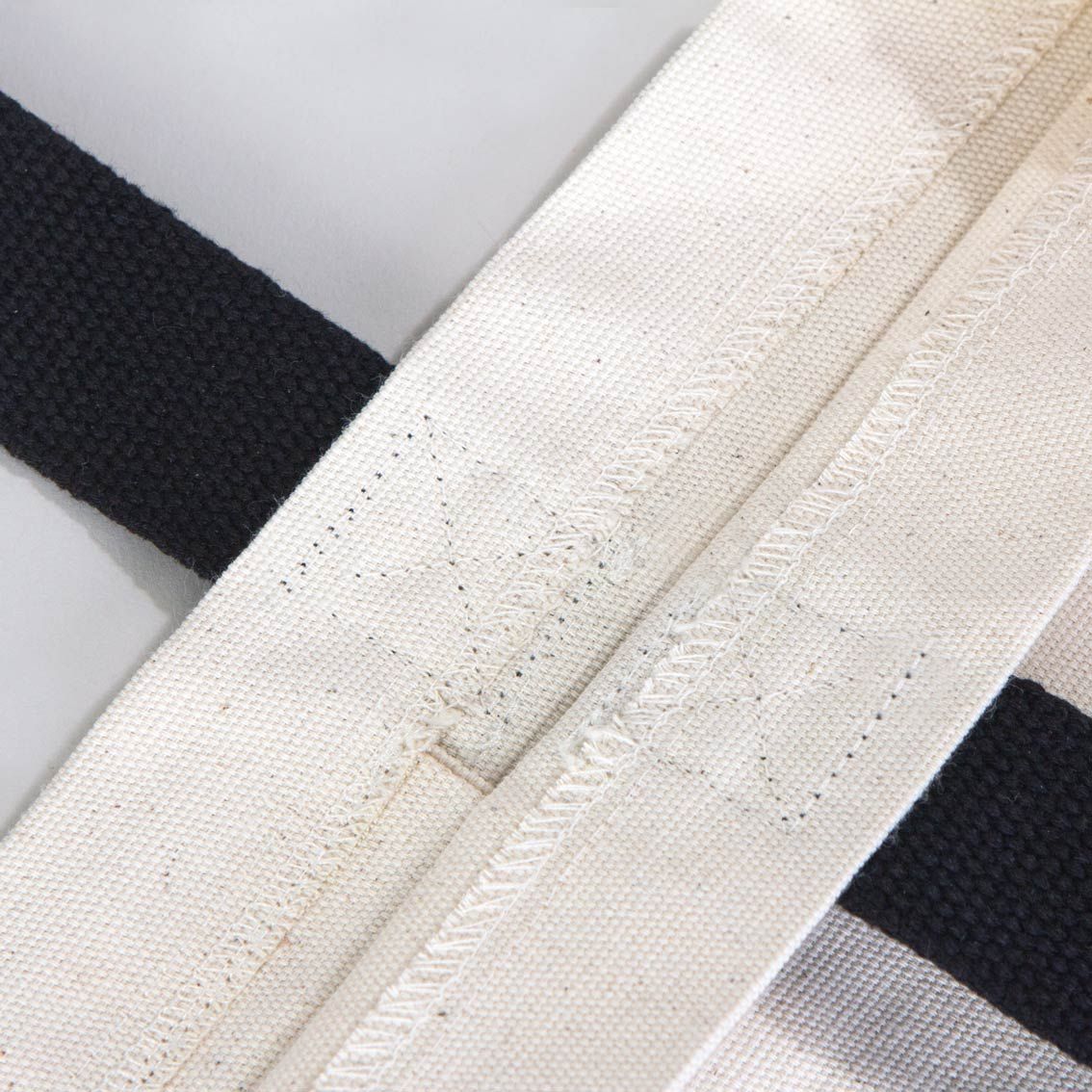 Anneler Gününe Özel Kanvas Alışveriş/Market Çantası 45x35x8 cm - Dıştan Örgü Kulp Siyah - istecanta.com