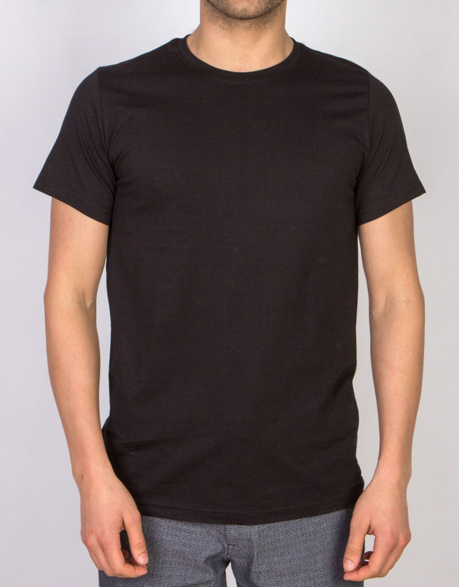 Basic T-shirt Siyah Renk 1.Kalite - istecanta.com